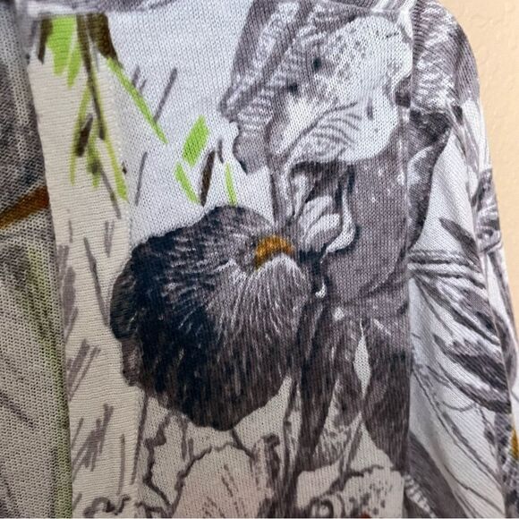 Lane Bryant 100% Cotton Floral Print Button Front V Neck Cardigan Size 18/20 - Picture 5 of 8